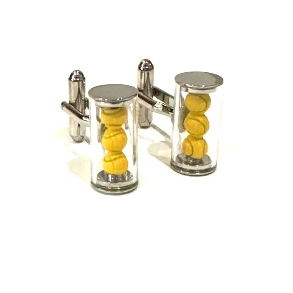 Tennis Ball Tube Novelty Cufflinks
